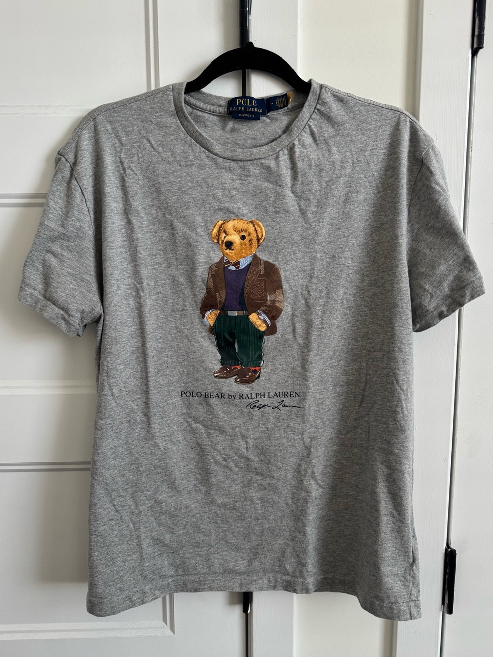 Polo Ralph Lauren Heritage Bear Short Sleeve Classic Tee in Andover Heather Grey